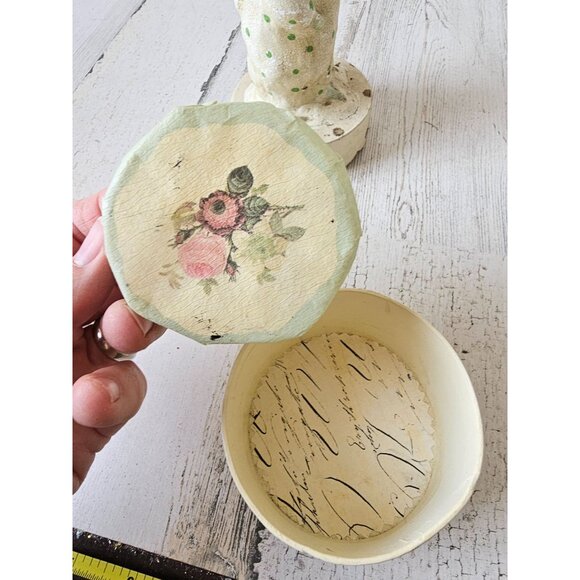 Vintage Nicole Sayre Easter Bunny rabbit spring statue figurine decor container - Picture 10 of 11